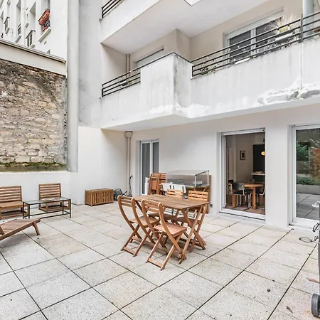 Nice 1br Flat-huge Private Terrace Garden-paris 20 * Paris